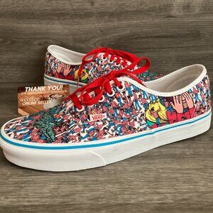 Vans x Where's Waldo Authentic Land of Waldos Sneakers Size 10.5 Men's NWOB